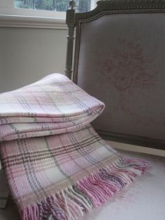 shetland throw heather pink by country cream