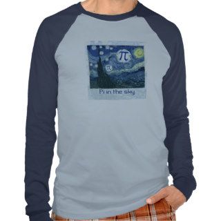 Pi in the Sky Gift Ideas T shirts