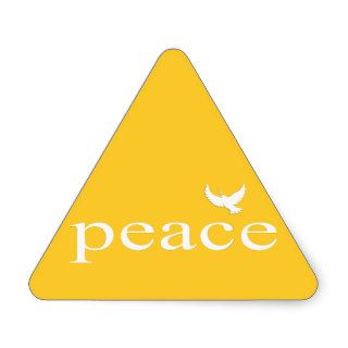 Yellow Inspirational Peace Quote Sticker