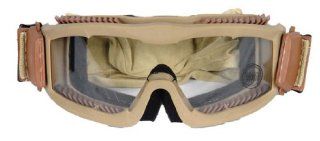 Lancer Tactical Tan CA 221T Airsoft Safety Goggles w/ Clear Lens  Sports & Outdoors