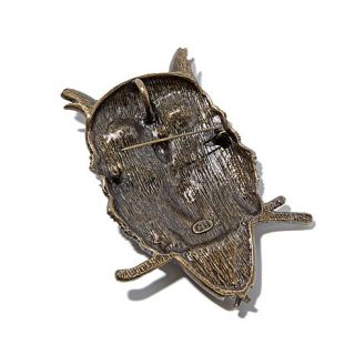 Rara Avis by Iris Apfel Owl on Branch Pin/Pendant with 19" Chain