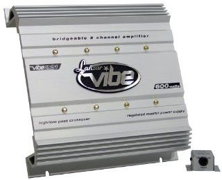 Lanzar VIBE221 Vibe 600 Watt 2 Channel Mosfet Amplifier  Vehicle Stereo Amplifiers 