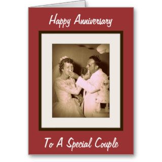 Happy Anniversary To A Special Couple Greeting Card