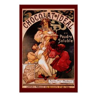 Hot Chocolate Beverage French Ad Print