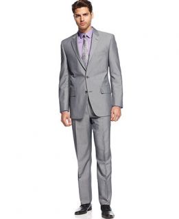 Alfani Suit Light Grey Heather   Suits & Suit Separates   Men