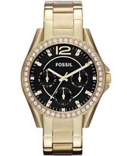 Fossil Womens Riley Gold Tone Stainless Steel Bracelet Watch 38mm ES3384   Watches   Jewelry & Watches