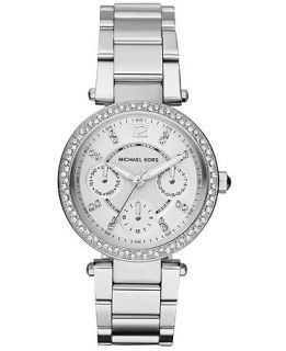Michael Kors Womens Chronograph Mini Parker Stainless Steel Bracelet Watch 33mm MK5615   Watches   Jewelry & Watches