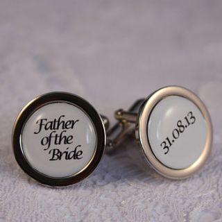 father of the bride personalised cufflinks by lily and louie