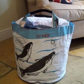 large fair trade beach trug by recycle recycle