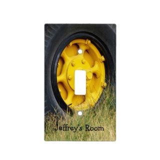 Light Switch Cover, Vintage Yellow Wheel