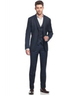 Alfani RED Suit Separates, Grey Solid Slim Fit   Suits & Suit Separates   Men