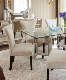 Marais Dining Room Furniture, 5 Piece Set (54 Mirrored Dining Table and 4 Chairs)   Furniture