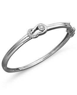 Diamond Bracelet, Sterling Silver Diamond Knot Bangle (1/4 ct. t.w.)   Bracelets   Jewelry & Watches