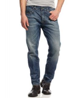 G Star Jeans, 3301 Low Rise Tapered, Dark Aged Wash   Jeans   Men