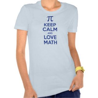 Keep Calm and Love Math (reflex blue) Tshirt