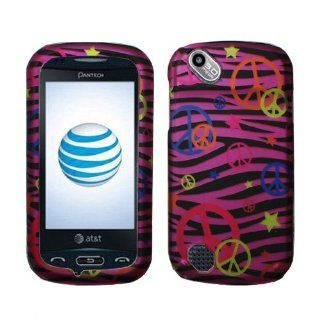 Rubberized Pink Black Zebra Orange Yellow Pink Purple Colorful Peace Star Snap on Design Case Hard Case Skin Cover Faceplate for Pantech Laser P9050 + Screen Protector Film + Free Cell Phone Bag Cell Phones & Accessories