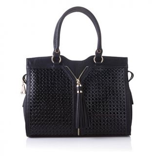 BIG BUDDHA Providence Tote with Woven Trim