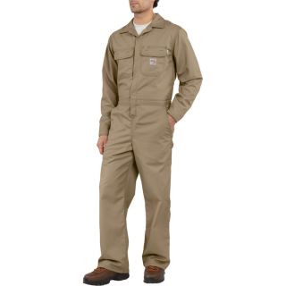 Carhartt Flame-Resistant Twill Unlined Coverall — Model# FRX010  Flame Resistant Bibs   Coveralls