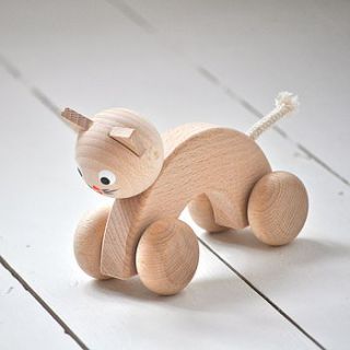 handmade wooden cat by sarah & bendrix