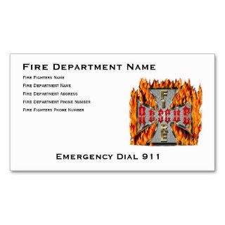 Fire Department Maltese Cross 2   Customized Business Card Template