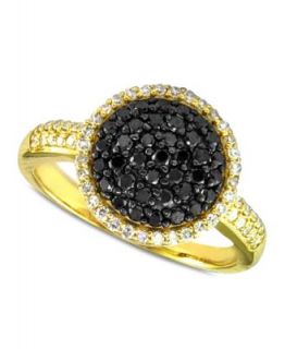 Caviar by EFFY Black and White Diamond Cluster Ring (5/8 ct. t.w.) in 14k Gold   Rings   Jewelry & Watches