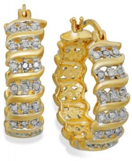 10k Two Tone Gold Oval Hoop Earrings   Earrings   Jewelry & Watches
