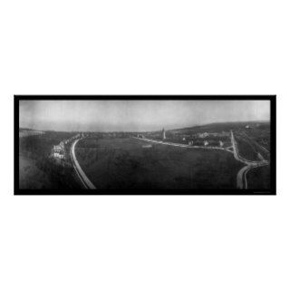 Fort Sheridan, Illinois Aerial View Photo 1908 Poster