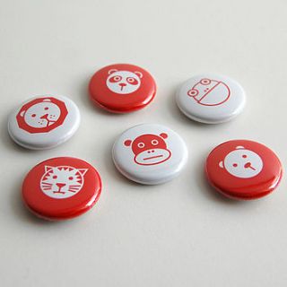 set of six animal badges by polar