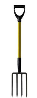 Nupla SF4D 30 Steel Spading/Hay Farming Fork with 4 Tine Blade and D Grip, 30" Classic Handle