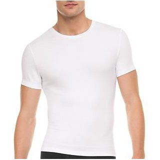 Spanx 640   Cotton Control Crew Neck Body Skimming Shirt at  Mens Clothing store Athletic Shirts
