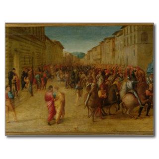 Charles VIII (1470 98) entering Florence, c.1518 ( Postcard