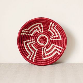 oxblood woven basket by happy piece