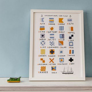 nautical code flags print by hanna melin