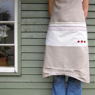 french style handmade linen apron by rosie's armoire
