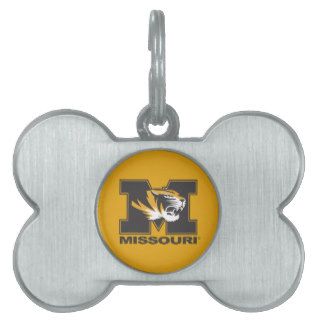 M & Tiger Head Missouri Pet Name Tag