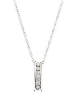 Diamond Pendant, Sterling Silver Diamond Double Ribbon Pendant (1/3 ct. t.w.)   Necklaces   Jewelry & Watches