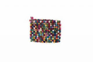 handmade felt multicoloured ball ipad case by felt so good