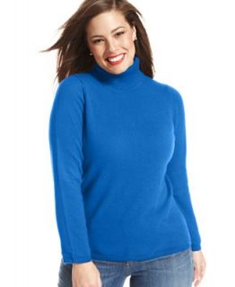 Charter Club Plus Size Long Sleeve Cashmere Turtleneck Sweater   Sweaters   Plus Sizes