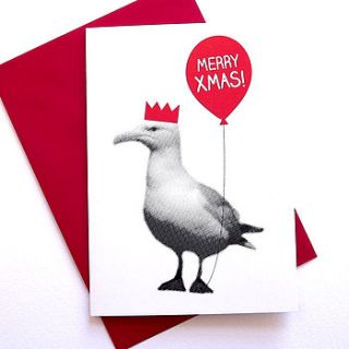 funny christmas cards party animal seagull by hello dodo