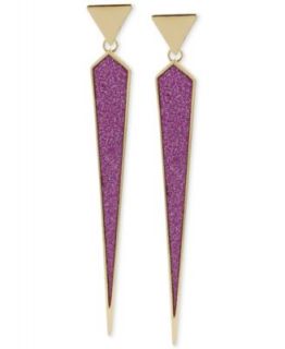 Jessica Simpson Earrings, Gold Tone Crystal Drop Earrings   Fashion Jewelry   Jewelry & Watches