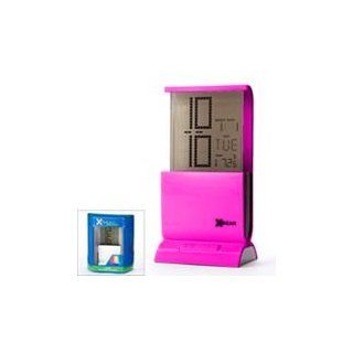 X Gear Mobile Series LCD Colorful Backlight Alarm Clock   Pink   Travel Alarm Clocks