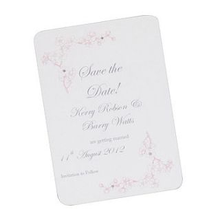 personalised emily save the date card by dreams to reality design ltd