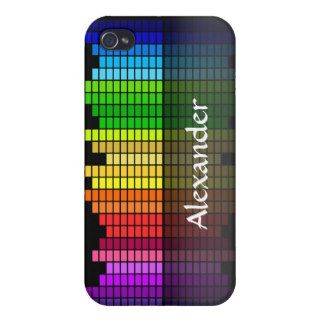 Colorful Music Equalizer w/Reflection, Cool Techno iPhone 4/4S Cover