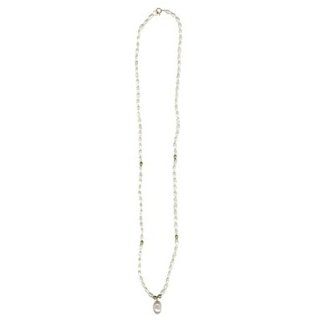 Single Strand Pearl & Gold Ball Necklace in 14K Yellow Gold Jewelry