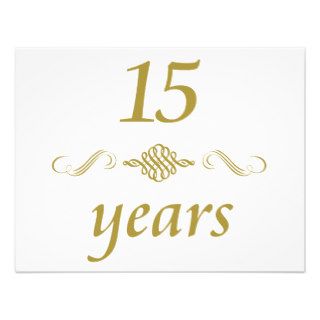 15th Anniversary Gifts Custom Invitation