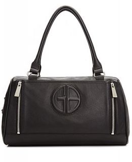 Giani Bernini Handbag, Collection Embossed Leather Zip Satchel   Handbags & Accessories