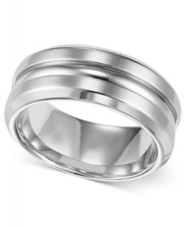 Mens Titanium Ring, Comfort Fit Wedding Band (7mm)   Rings   Jewelry & Watches