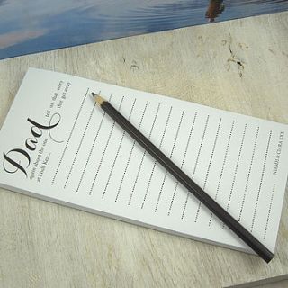 'dad's story' personalised notepad by xoxo stationery