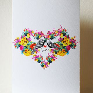 love birds card by kitty mccall