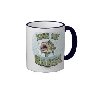 Kiss My Bass Big Mouth Fish Gear Coffee Mugs